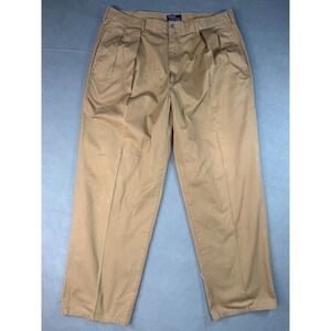 Vintage Polo Ralph Lauren Andrew Pant 38x30 Khaki Chino Double Pleat Made in USA